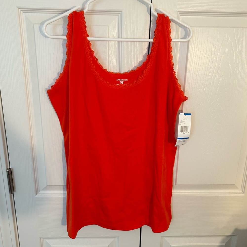 NWT Jones New York Sport Tank Top. Mandarin Color
